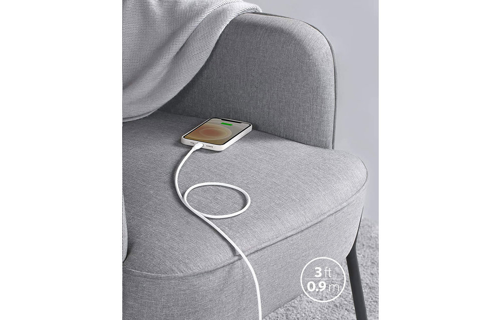 Anker PowerLine III Flow USB-C with Lightning Connector 0.9m - White