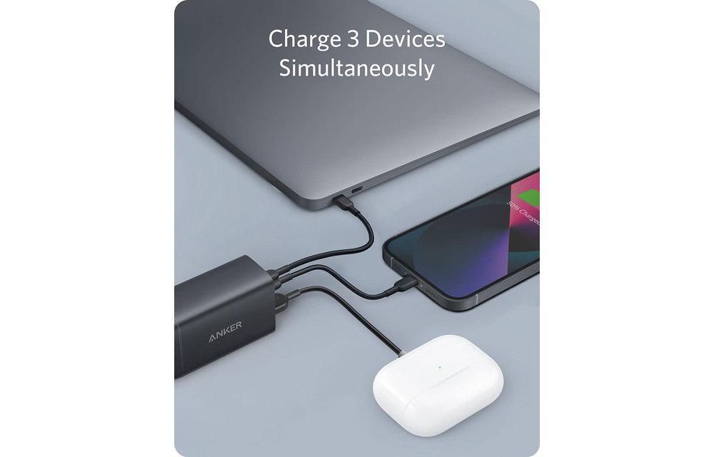 Anker PowerPort III 3 Port 65W Pod - Black