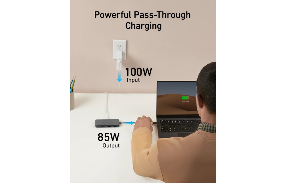 Anker PowerExpand 8 in 1 USB-C PD 10Gbps High Speed Data 4K Hub - Black