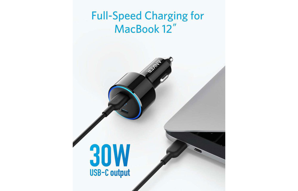 Anker PowerDrive+ III Duo Car Charger with 2 USB-C Port 48W - Black