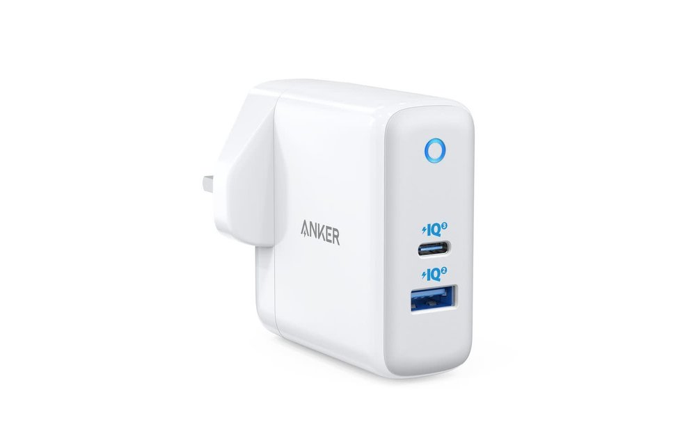 Anker PowerPort Atom III Two Ports High Speed 60W Charger with USB-A and USB-C - White