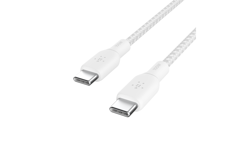 Belkin Boost Charge Braided Cable USB-C to USB-C 100W 3m - White