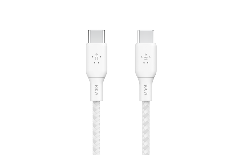 Belkin Boost Charge Braided Cable USB-C to USB-C 100W 3m - White