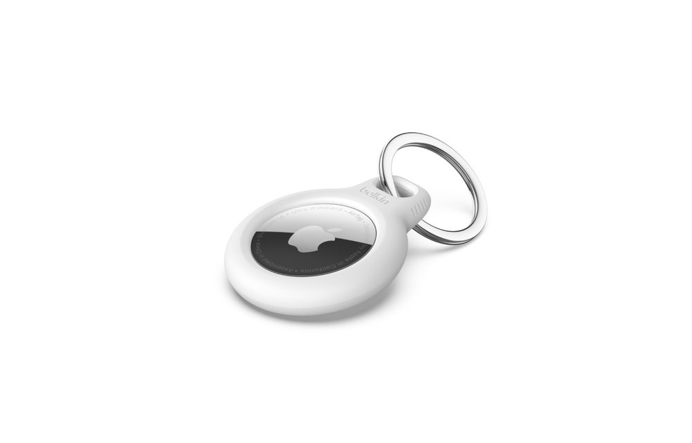 Belkin Secure Holder with Key Ring for Apple AirTag - White