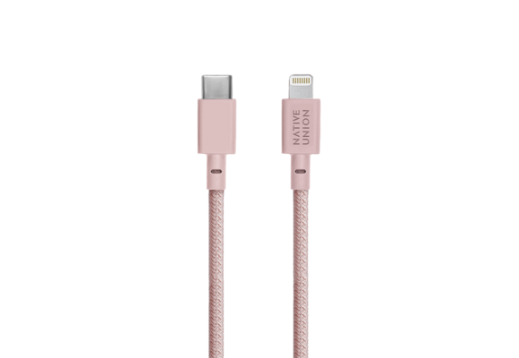 Native Union Belt Cable USB C to Apple Lightning Cable 1.2m - Rose