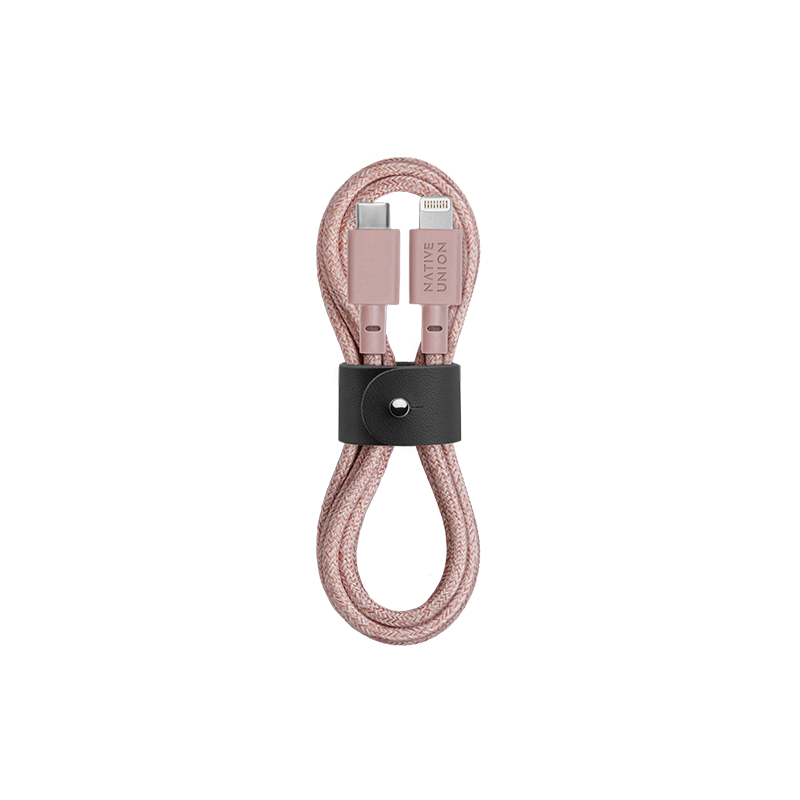 Native Union Belt Cable USB C to Apple Lightning Cable 1.2m - Rose