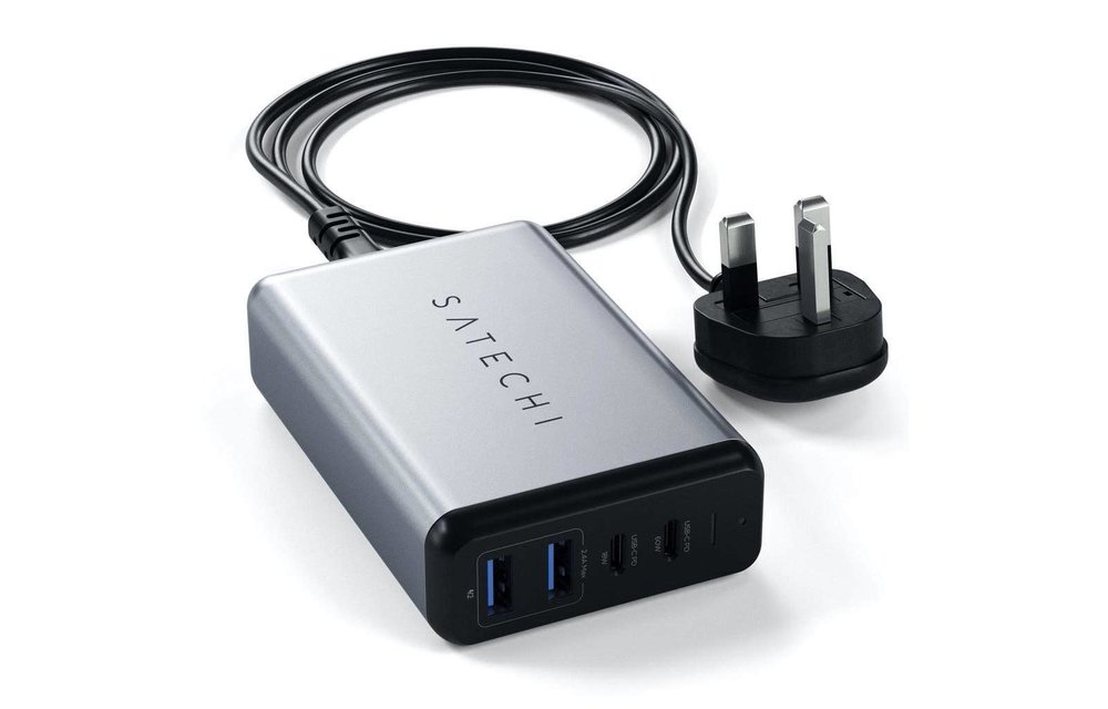 Satechi Travel Charger 4 Ports 75W PD (2 X USBC - 2 USBA) - Space Gray