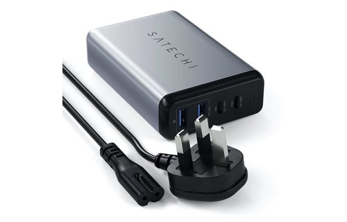 Satechi Travel Charger 4 Ports  75W PD (2 X USBC - 2 USBA) - Space Gray