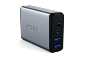 Satechi Travel Charger 4 Ports 75W PD (2 X USBC - 2 USBA) - Space Gray