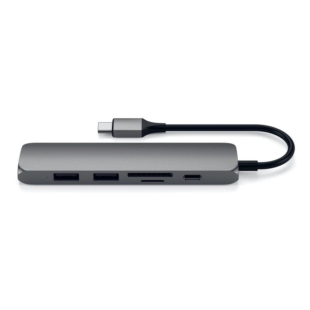 Satechi Type-C Slim HUB V2 Multi-Port Adapter - Space Gray