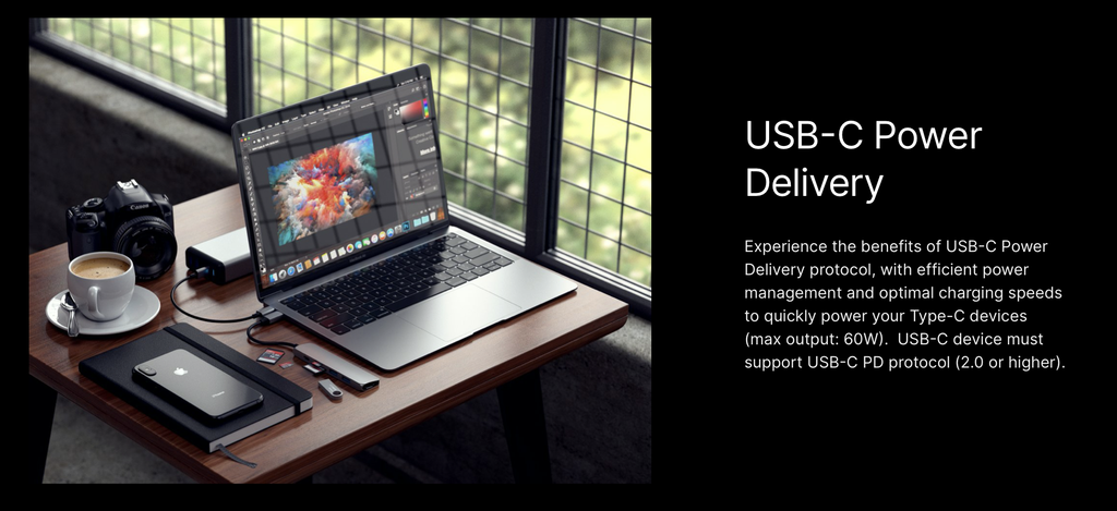 Satechi Type-C Slim HUB V2 Multi-Port Adapter - Space Gray