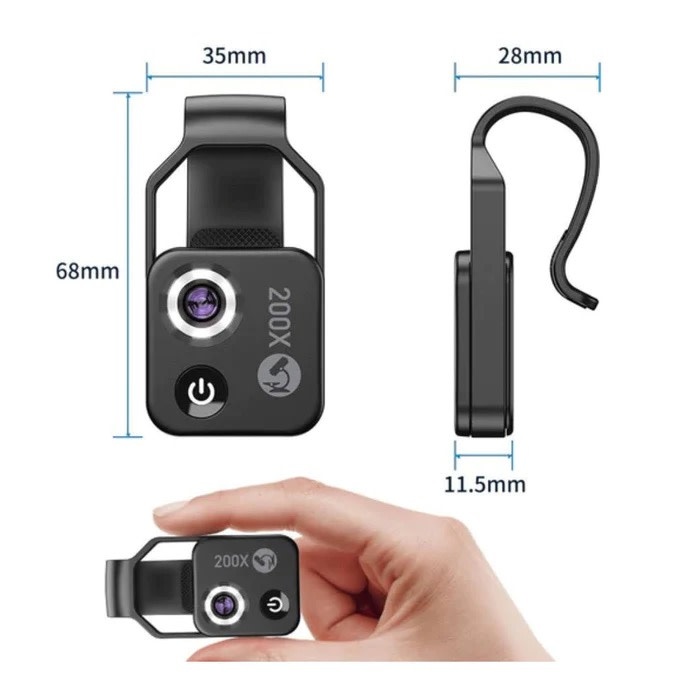Apexel 200x Smartphone Microscope with CPL