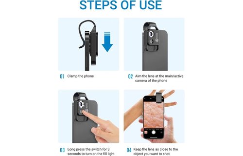 Apexel 200x Smartphone Microscope with CPL