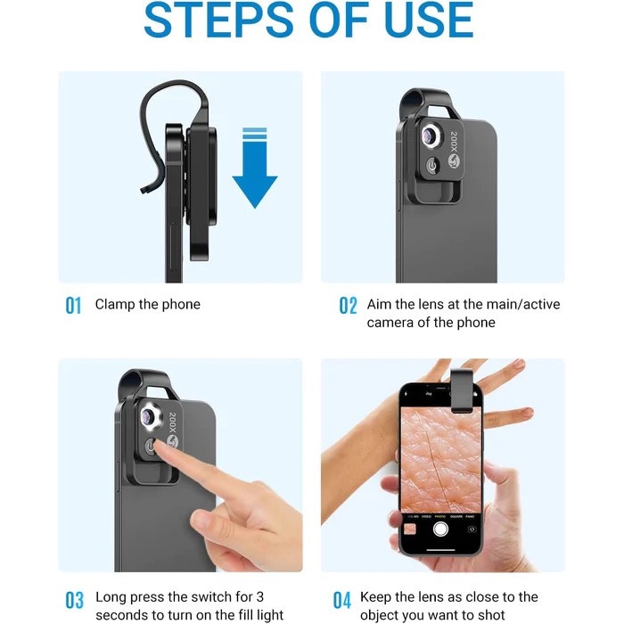 Apexel 200x Smartphone Microscope with CPL