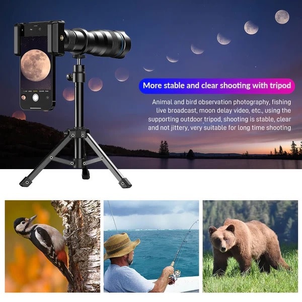 Apexel 36X Telephoto Len Kit for Smartphone - Black