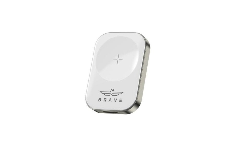 Brave Portable Wireless Charger for Apple Watch - White