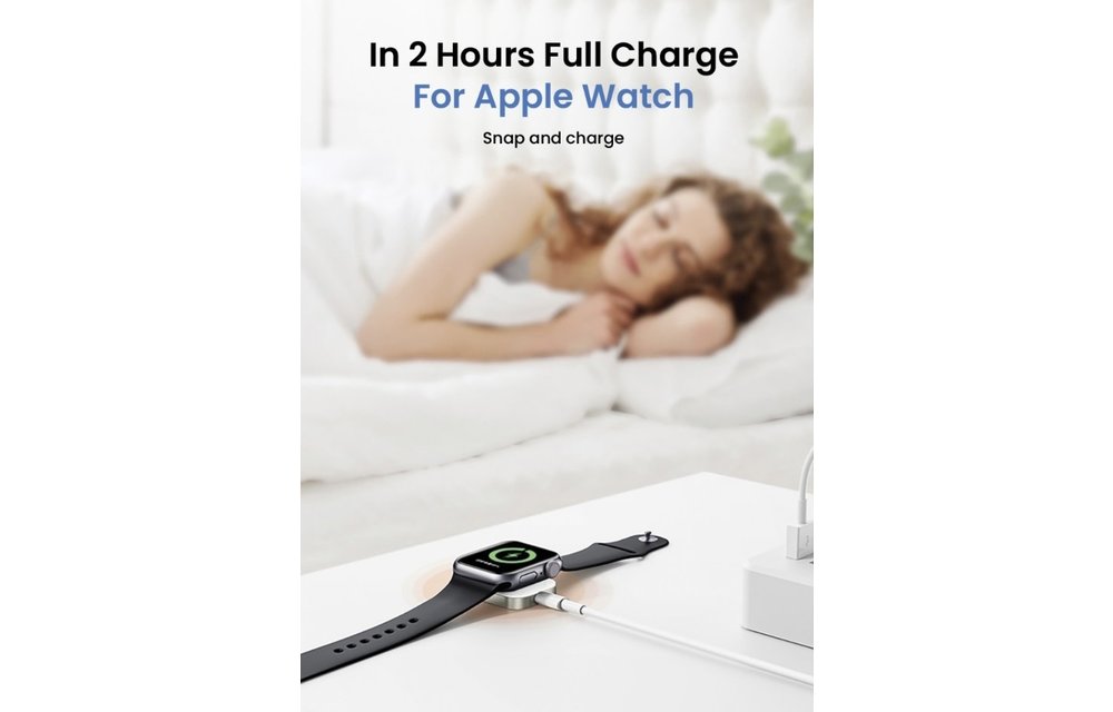 Brave Portable Wireless Charger for Apple Watch - White