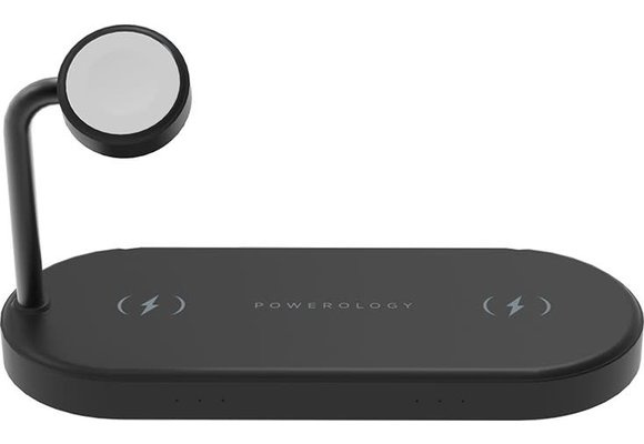Powerology 4 in1 Fast-Wireless Charging Dock - Black