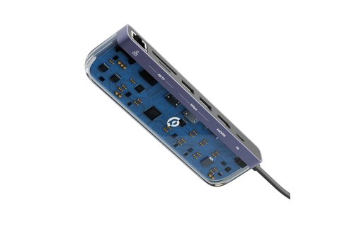Powerology 7 in1 USB-C Multi Hub Crystalline Series - Transparent