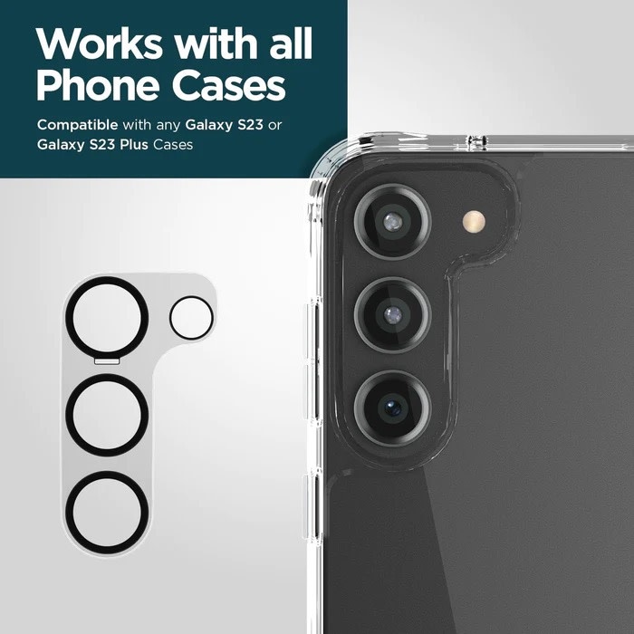 Case Mate Rear Camera Lens Glass Protector for Samsung Galaxy S23 / S23 Plus - Clear