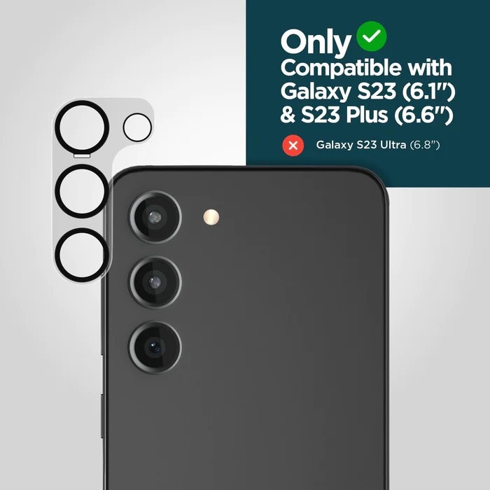 Case Mate Rear Camera Lens Glass Protector for Samsung Galaxy S23 / S23 Plus - Clear