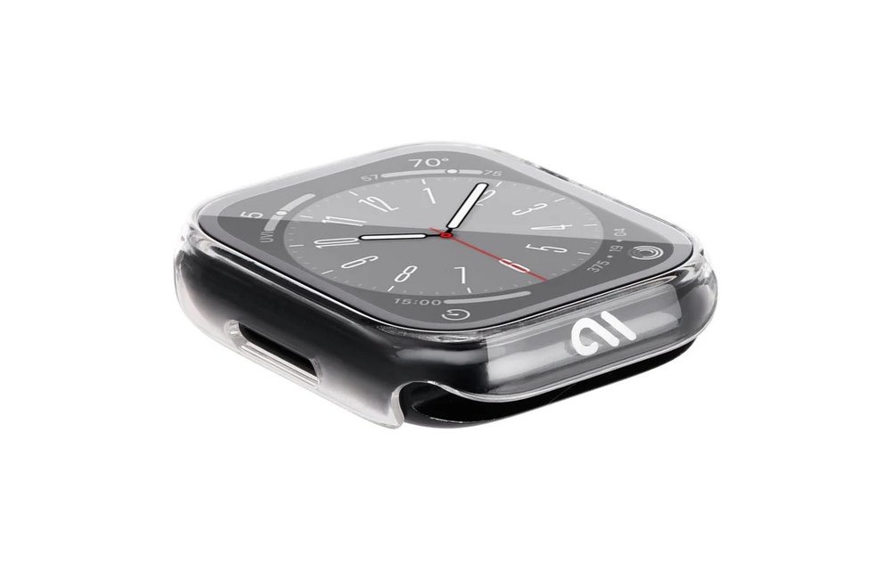 Case Mate Tough Case with Integrated Glass Screen Protector for Apple Watch 45mm - Clear