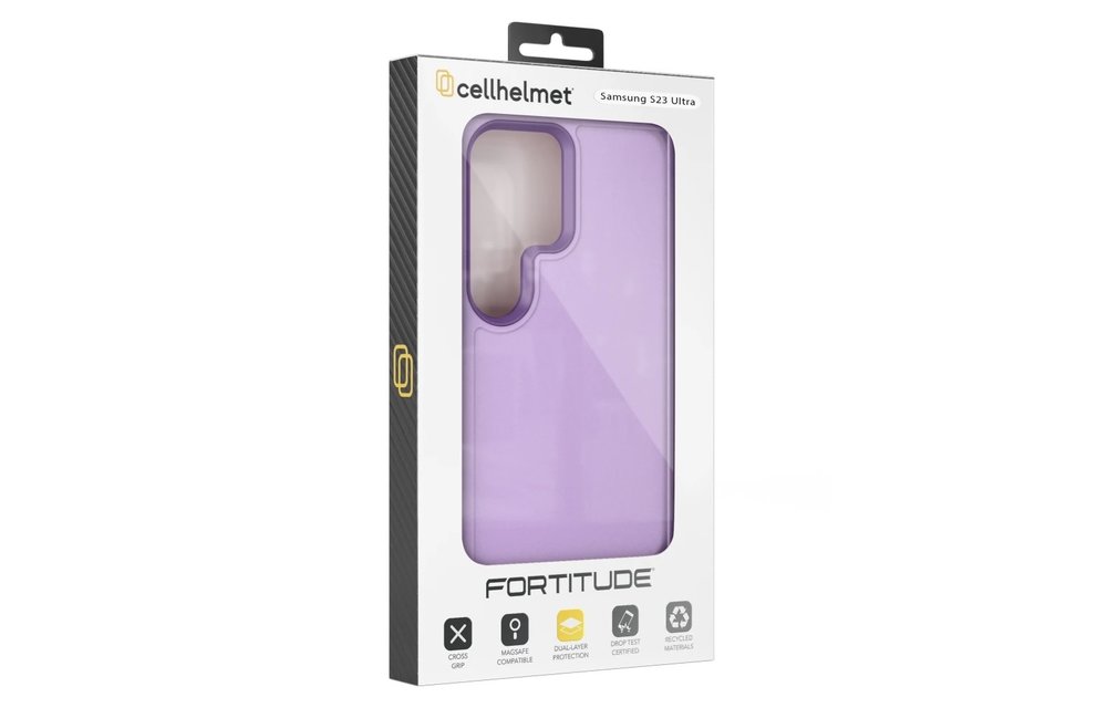 Cellhelmet Fortitude Case for Samsung Galaxy S23 Ultra - Lilac Blossom