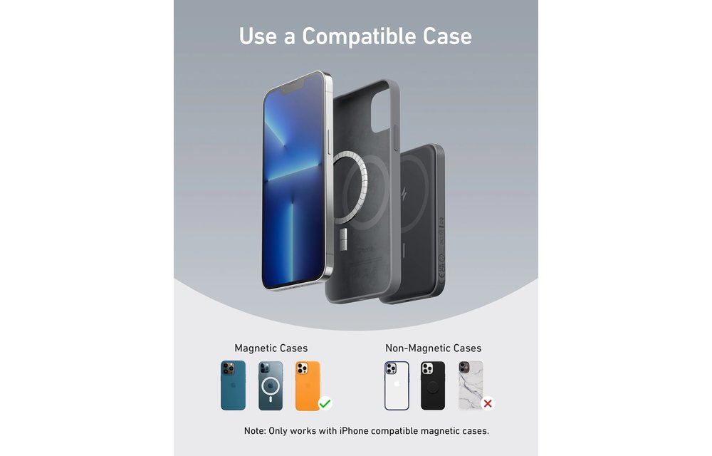 Anker 621 Magnetic Battery (MagGo) 5000mah Magnetic Power Bank - Black
