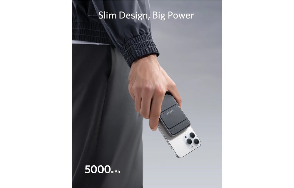 Anker 622 Magnetic Battery (MagGo) 5000mah Magnetic Power Bank with Stand - Black