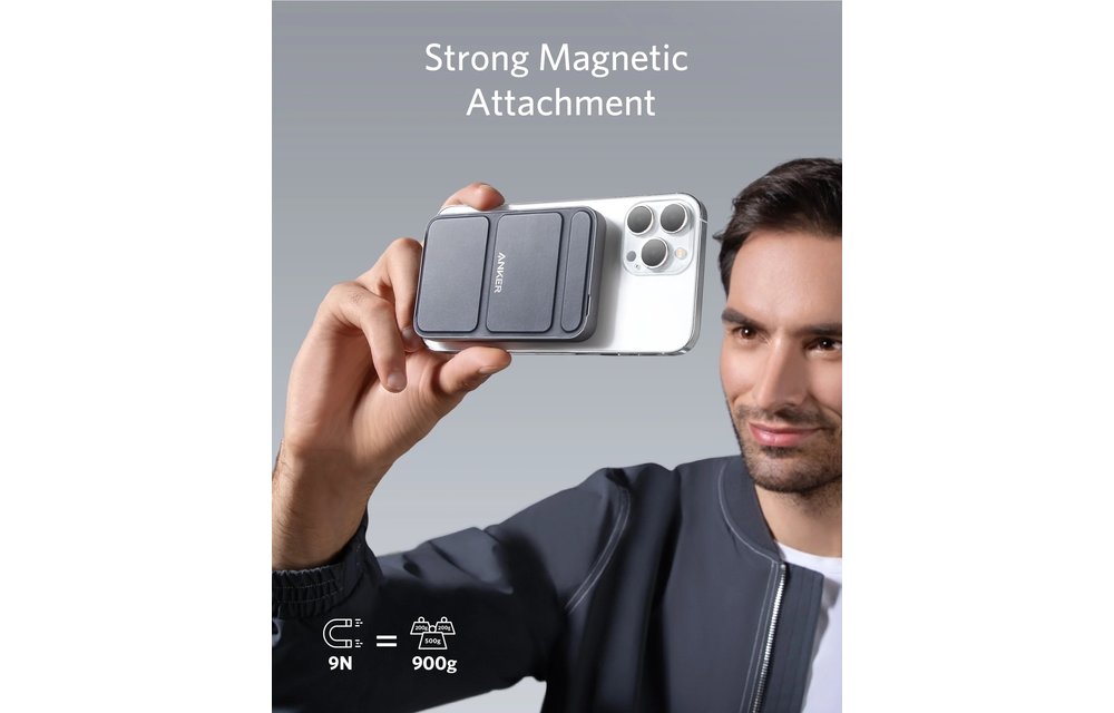 Anker 622 Magnetic Battery (MagGo) 5000mah Magnetic Power Bank with Stand - Black