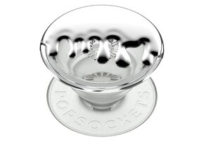 PopSockets PopGrip Premium - Chrome Drip Silver