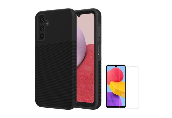 Axessorize PROTech Case and Glass Screen Protector for Samsung Galaxy A14 5G - Black