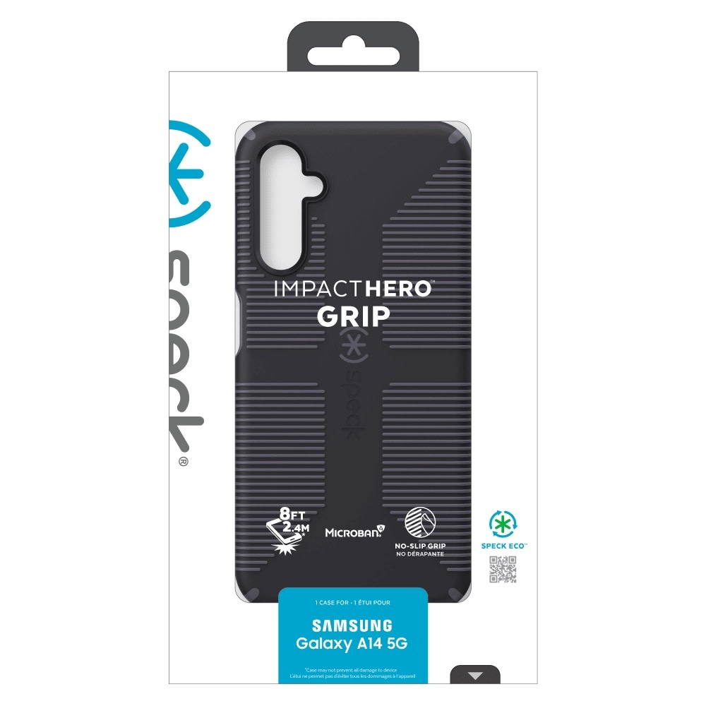 Speck Presidio Impact Hero Case for Samsung Galaxy A14 5G - Granite Black and Dusk Grey