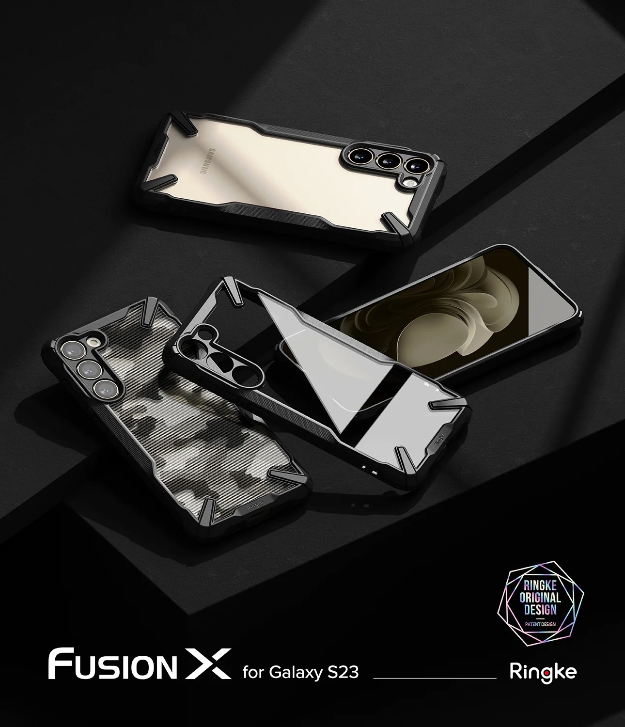 Ringke Fusion X Design Case for Samsung Galaxy S23 - Camo Black