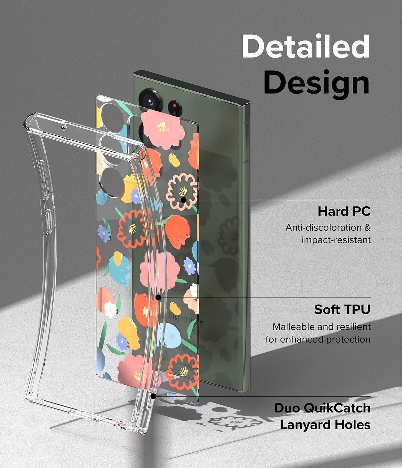 Ringke Fusion Design Case for Samsung Galaxy S23 Ultra - Dry Flowers