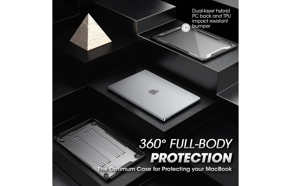 Supcase Unicorn Beetle Series Case for Apple MacBook Air 13" (M2/M3/M4) - Black