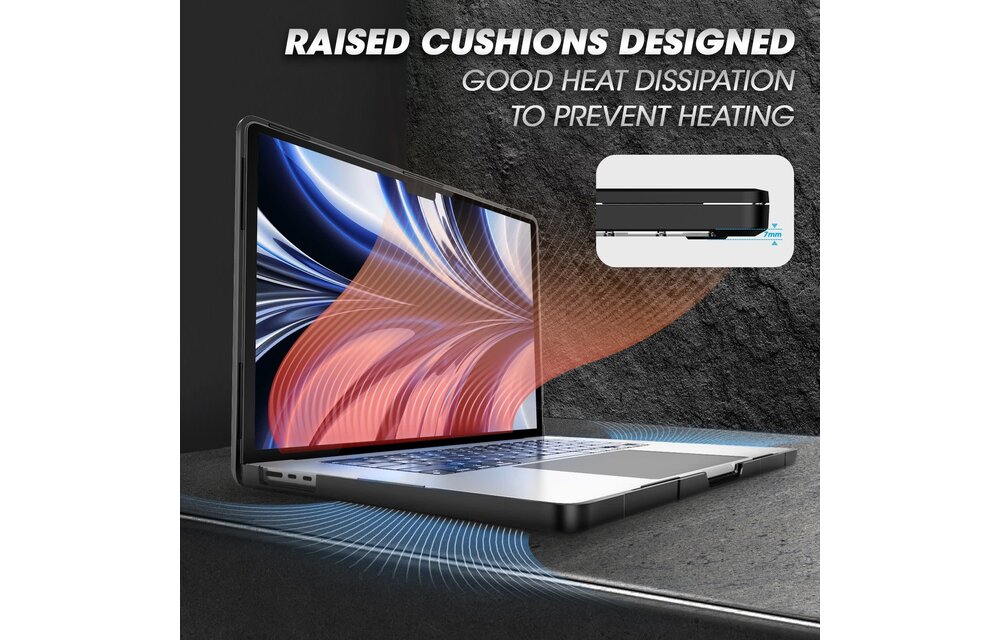 Supcase Unicorn Beetle Series Case for Apple MacBook Air 13" (M2/M3/M4) - Black