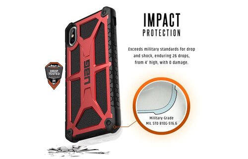 UAG Monarch Series Case For iPhone Xs Max - Crimson