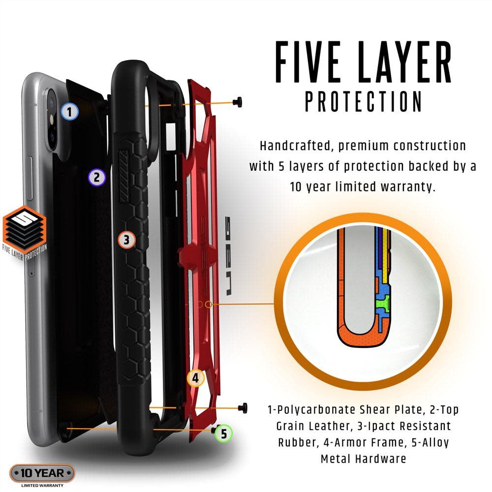 UAG Monarch Series Case For iPhone Xs Max - Crimson