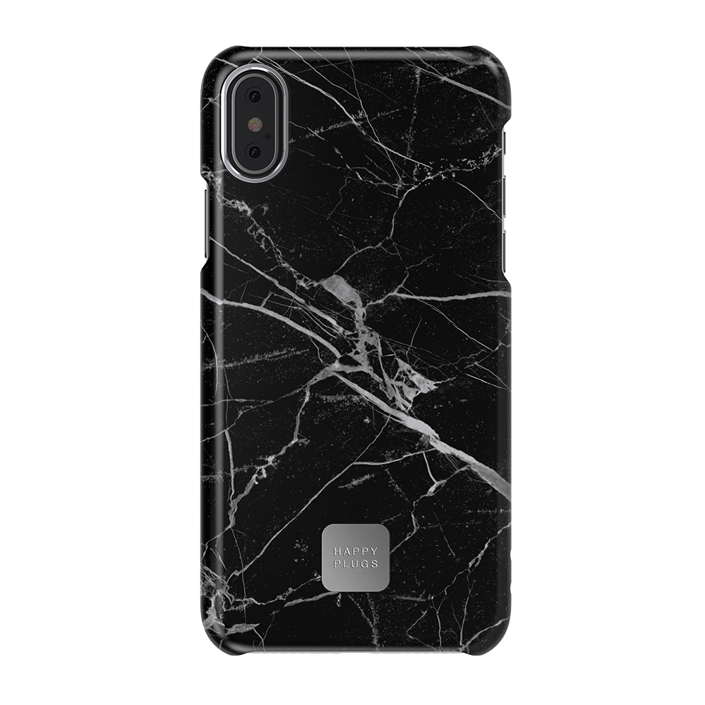 Happy Plugs iPhone Xs Max Slim Case - Black Marble