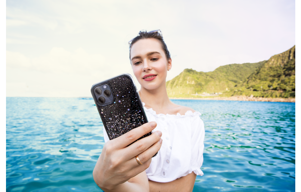 SwitchEasy Starfield Case for iPhone 12 Mini - Transparent Black