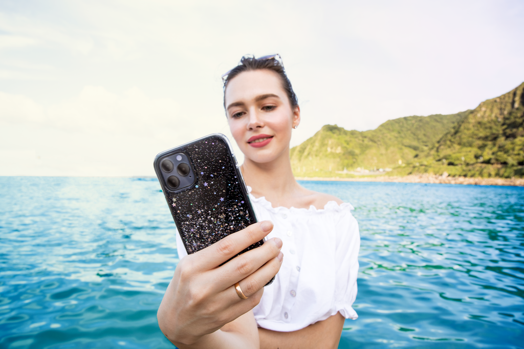 SwitchEasy Starfield Case for iPhone 12 Mini - Transparent Black