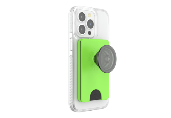 PopSockets PopWallet Plus for Apple MagSafe - Slime Green