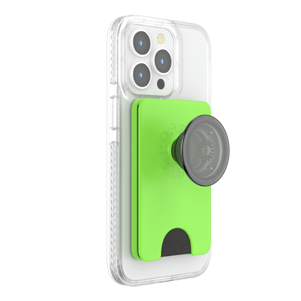 PopSockets PopWallet Plus for Apple MagSafe - Slime Green