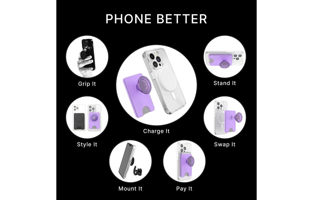PopSockets PopWallet Plus for Apple MagSafe - Lavender