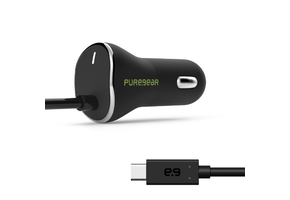 PureGear Car Charger With USB-C Connector 15W - Black