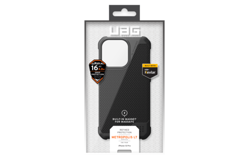 UAG Metropolis LT MagSafe Case for Apple iPhone 13 Pro - Kevlar Black