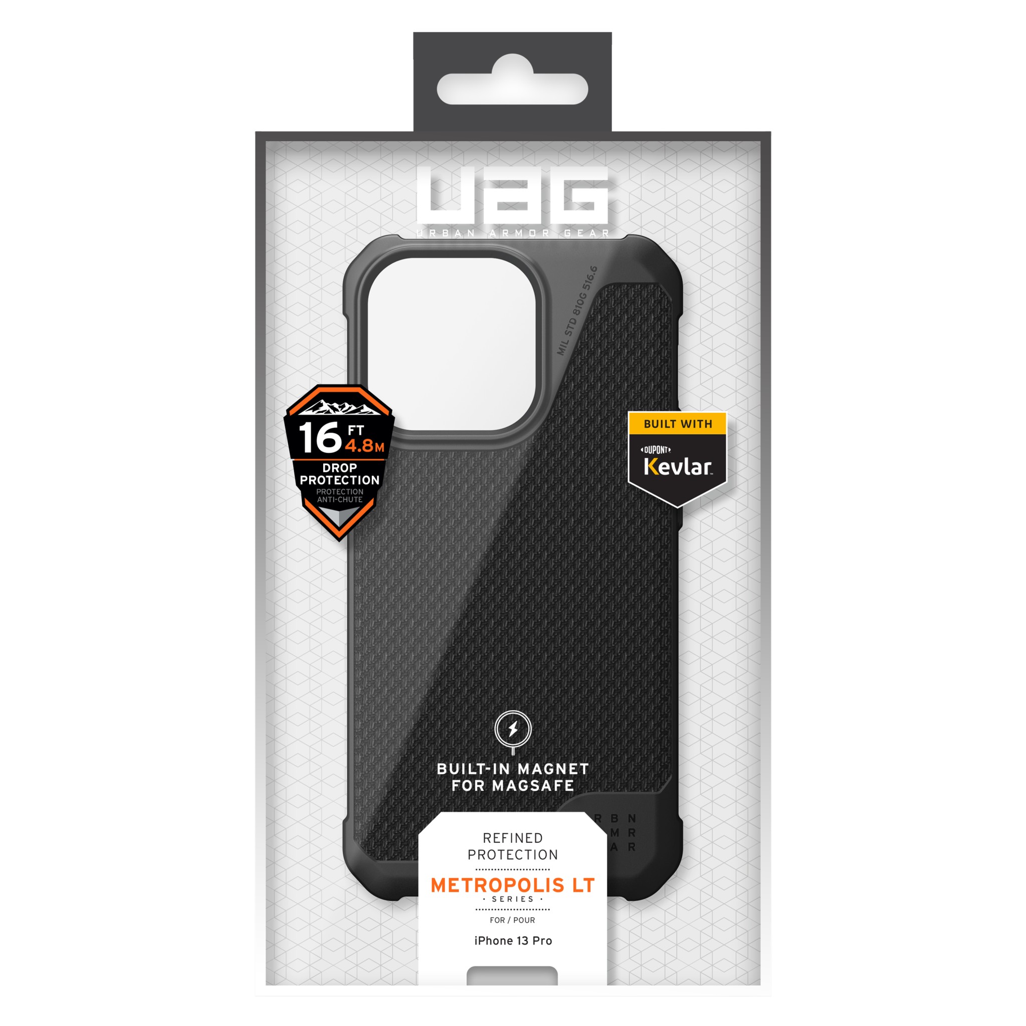 UAG Metropolis LT MagSafe Case for Apple iPhone 13 Pro - Kevlar Black