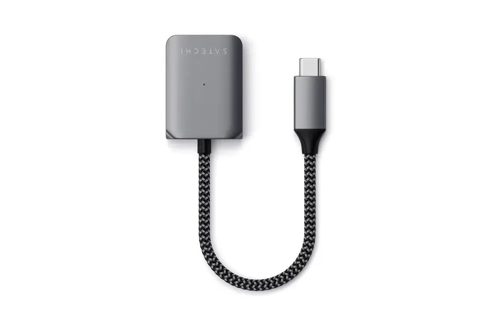 Satechi Type-C to 3.5mm Audio with PD Charging Adapter - Space Gray
