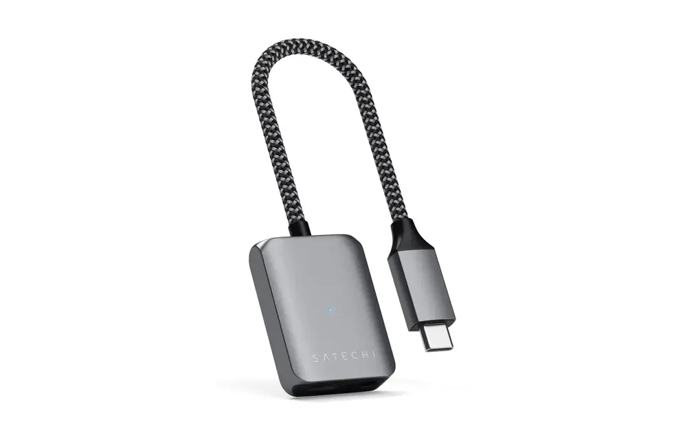 Satechi Type-C to 3.5mm Audio with PD Charging Adapter - Space Gray
